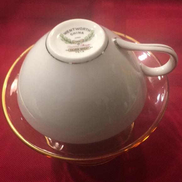 Vtg Wentworth China, Eterna Shape Silver Wheat Cup - Picture 6 of 6